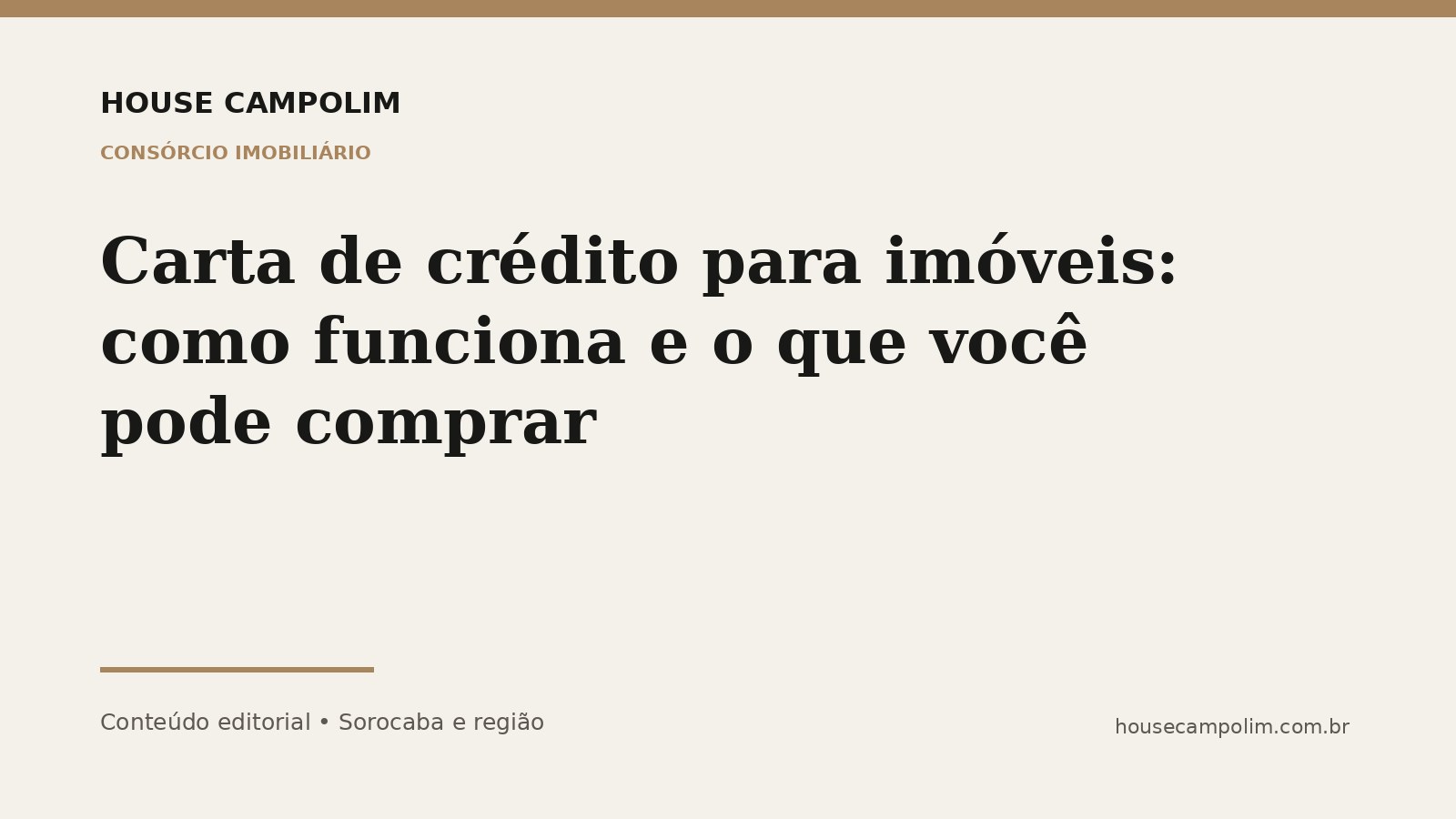 Carta de crédito para imóveis usada na compra de casa, apartamento ou terreno